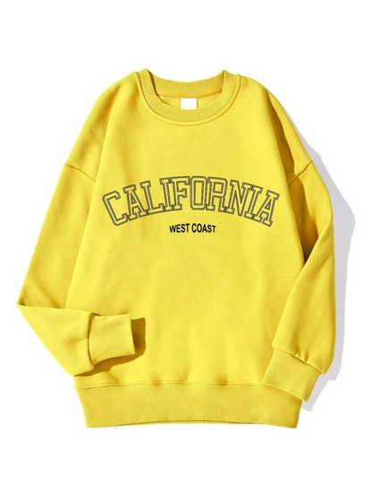 Shanna | Oversized Sweatshirt With California Text Print For Women