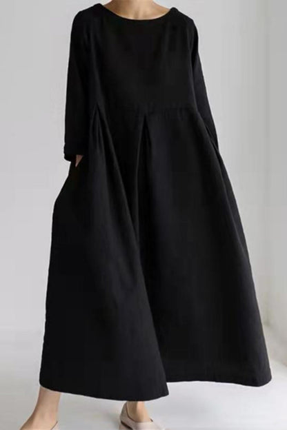 Elegantní dlouhé šaty v minimalistickém stylu s maximálním přirozeným pohodlím