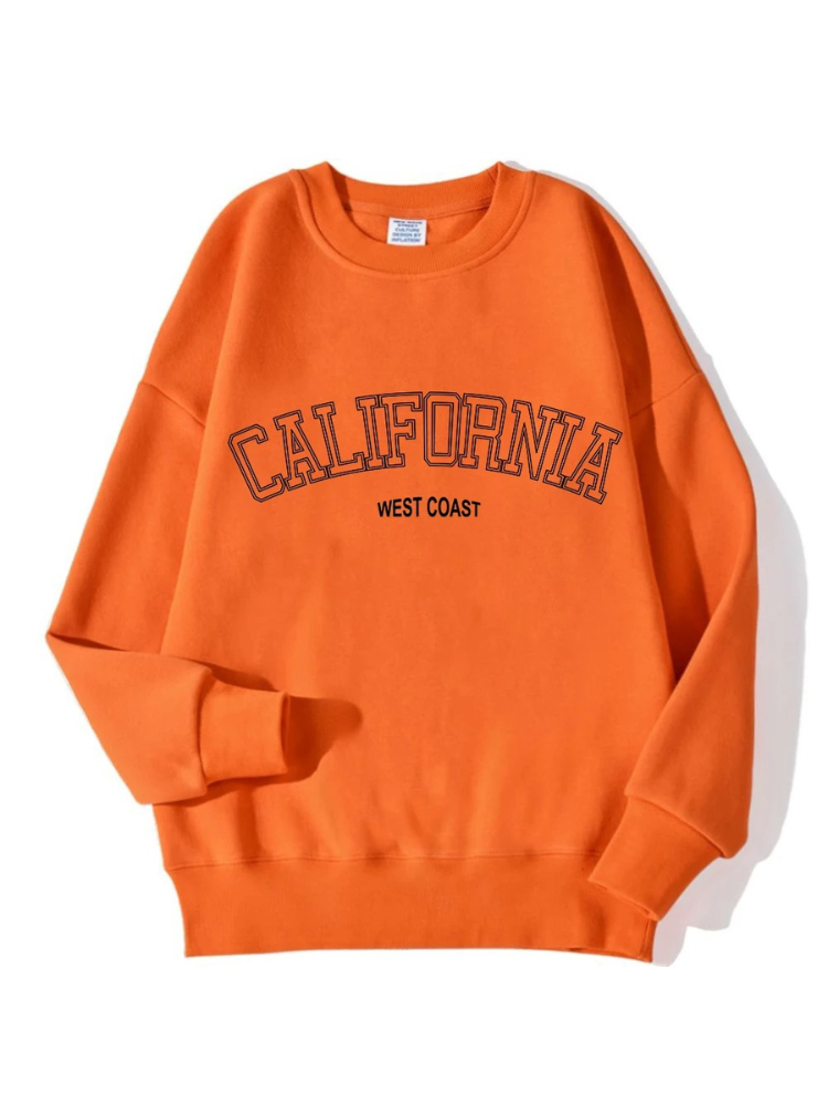 Shanna | Oversized Sweatshirt With California Text Print For Women