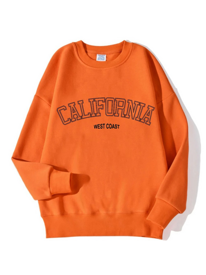 Shanna | Oversized Sweatshirt With California Text Print For Women