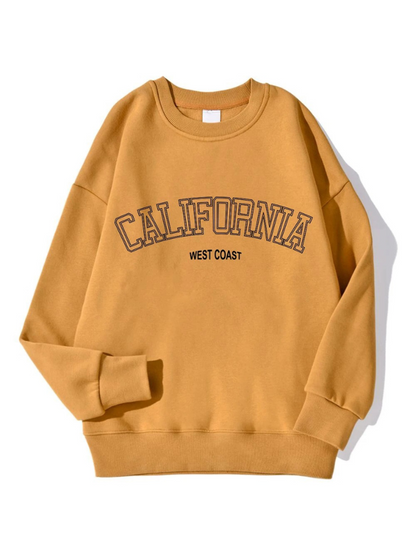 Shanna | Oversized Sweatshirt With California Text Print For Women