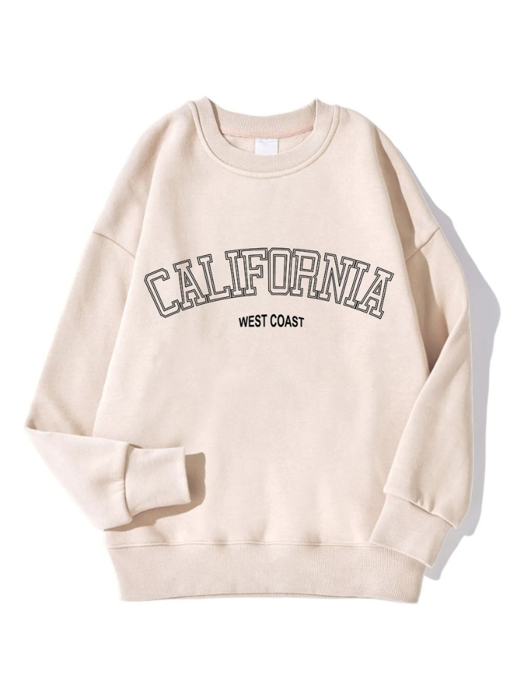 Shanna | Oversized Sweatshirt With California Text Print For Women