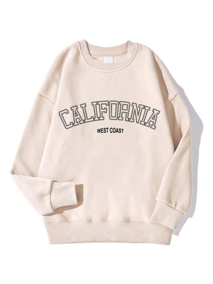 Shanna | Oversized Sweatshirt With California Text Print For Women