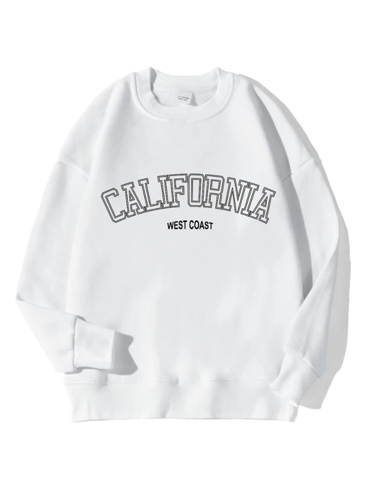 Shanna | Oversized Sweatshirt With California Text Print For Women