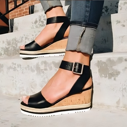 Zoe® | Stylové sandály s klínovým podpatkem