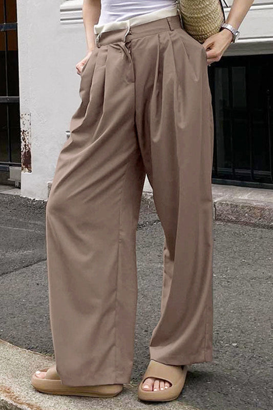 Casual Solid Patchwork Straight Colour Underpants (volnočasové jednobarevné kalhoty)