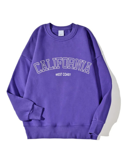 Shanna | Oversized Sweatshirt With California Text Print For Women