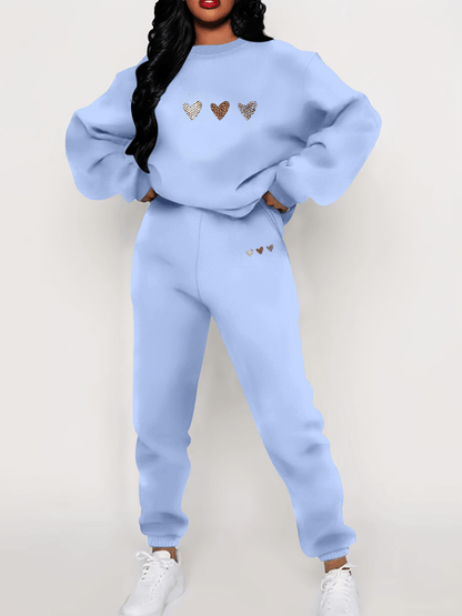Sophie - Dámský ležérní bavlněný set Srdce a Jogging Set