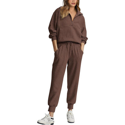 Melisande - Stijlvolle Half-zip Set voor Vrouwen