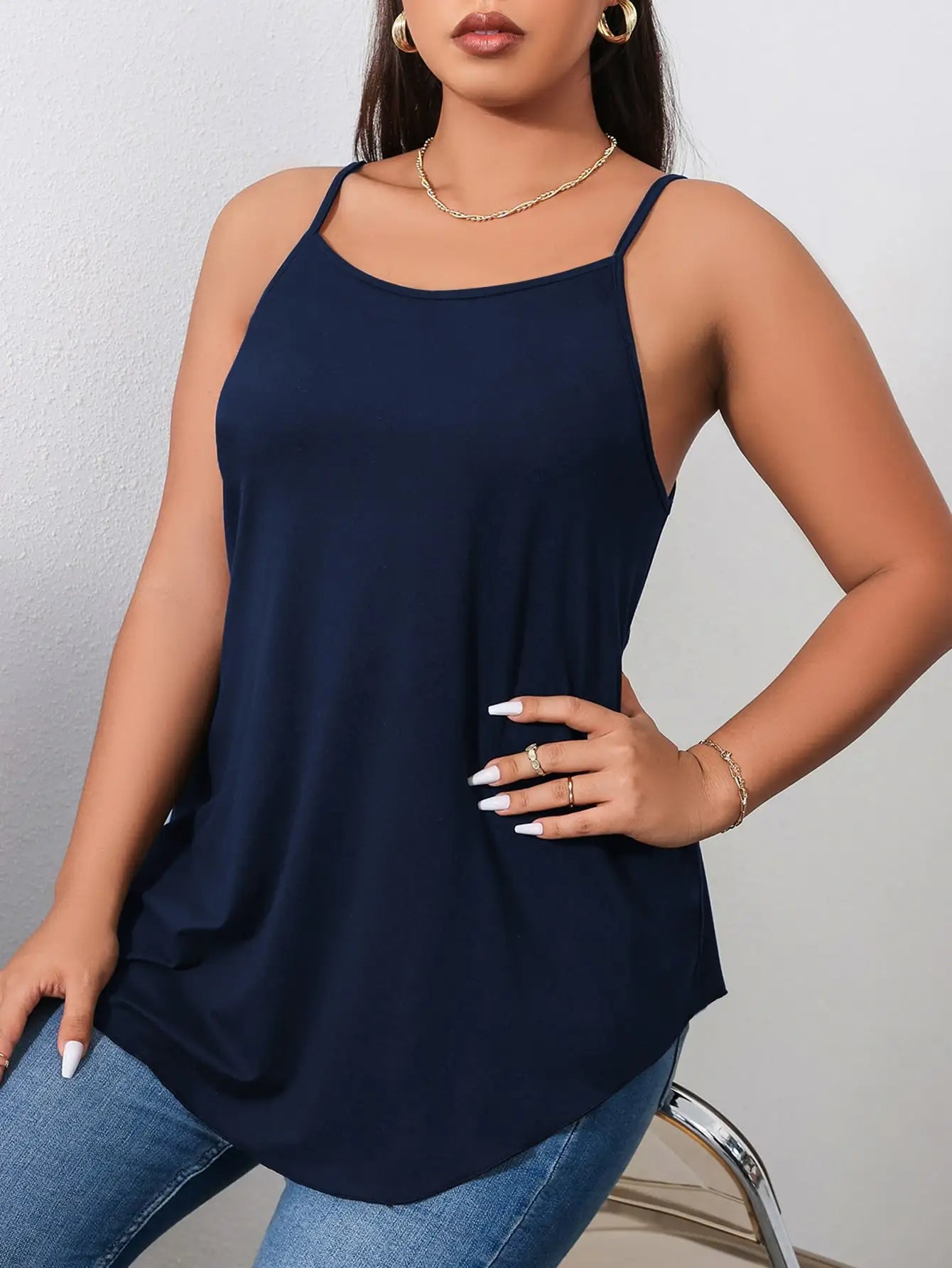Vardi Dante™ Sanne Plus-Size Top | Trendy tričko bez rukávů