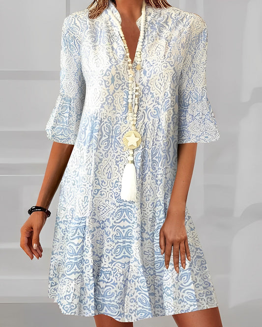 Elegantní dámské šaty s potiskem ve stylu boho