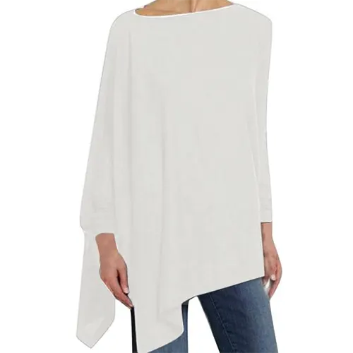 Elegantní top s dlouhými rukávy a klasickým šarmem