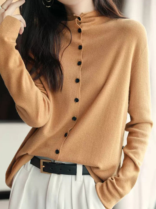 Vesta Delilla | Vesta Casual Ronde Hals Gebreid