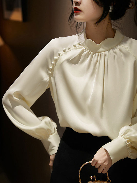 Firouza Blouse | Dámské šaty s dlouhými rukávy a zapínáním na knoflíky