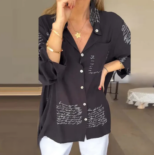 Helena - Elegantní a pohodlná halenka na knoflíky