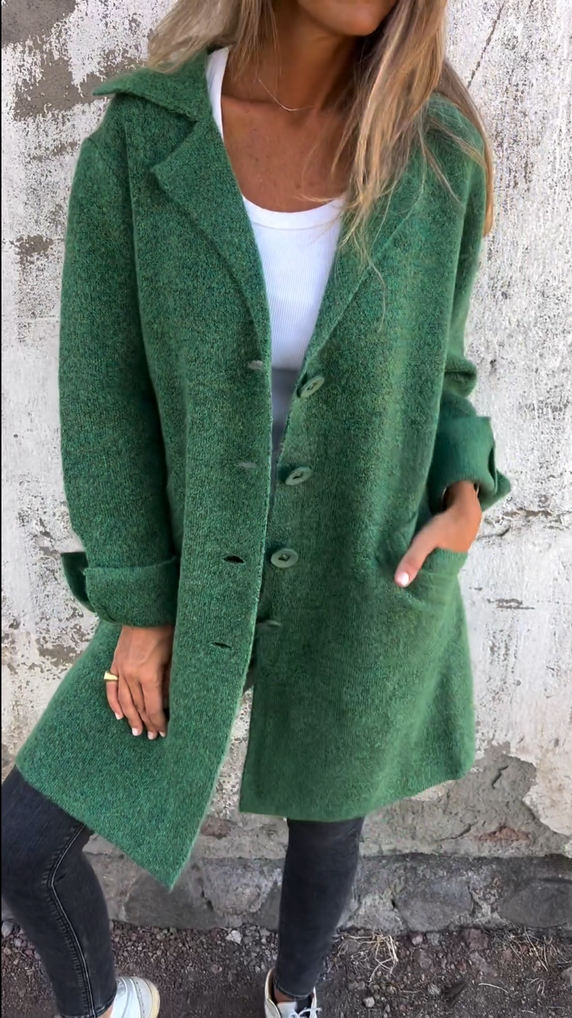 Liezl | Dámský dlouhý kabát, ležérní, elegantní a pohodlný