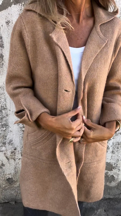 Liezl | Dámský dlouhý kabát, ležérní, elegantní a pohodlný