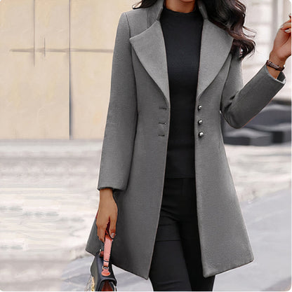 Carmella | Elegantní jednořadý zimní kabát