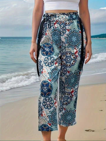 Boho kalhoty s elastickým pasem