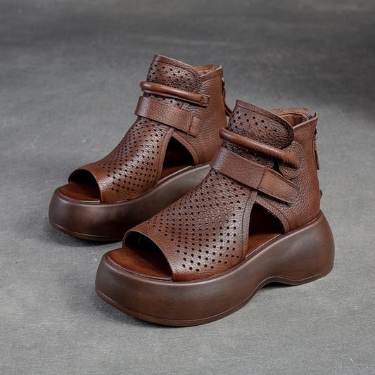 Kožené sandály na platformě | Odia Sandals