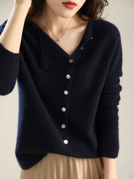 Vesta Willianne | Losse Crewneck Knopen Vest