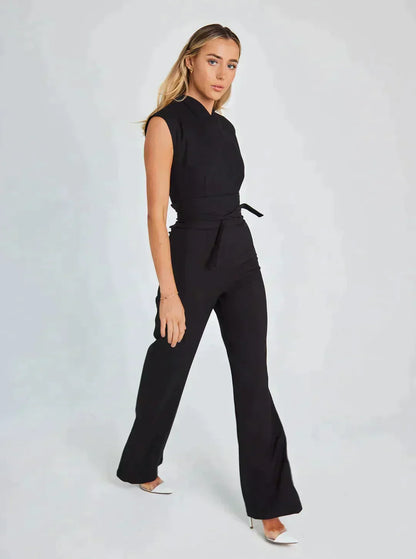 Clémence - Elegantní overal se širokými nohavicemi