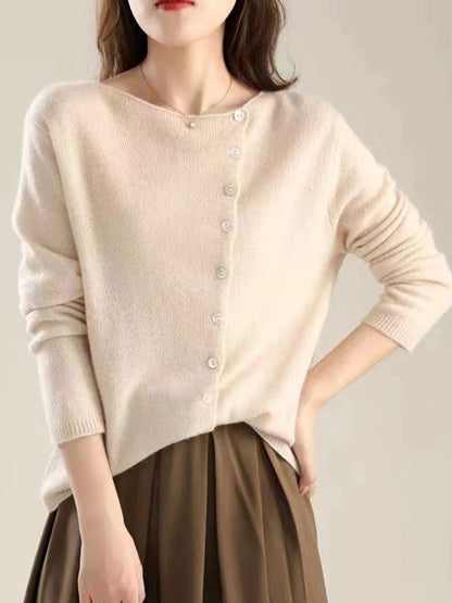 Vesta Willianne | Losse Crewneck Knopen Vest