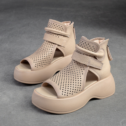 Kožené sandály na platformě | Odia Sandals