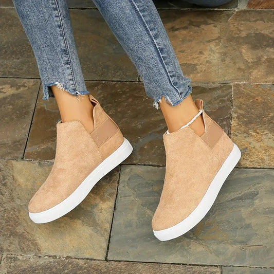 Boty | Semišové kotníkové boty Slip-On