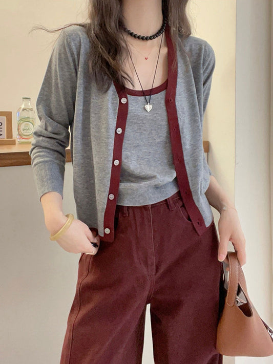 Vesta Elvia | Sada vest Casual Gebreid