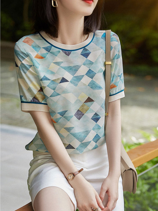 Louie | Stylová kontrastní košile s moderním geometrickým potiskem