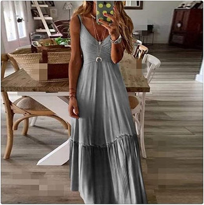 Sherie - Elegantní ležérní dlouhé letní šaty
