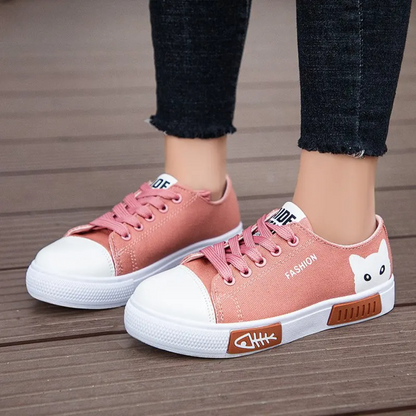 Wytseke Tenisky | Dámské ležérní boty Cat Design Canvas