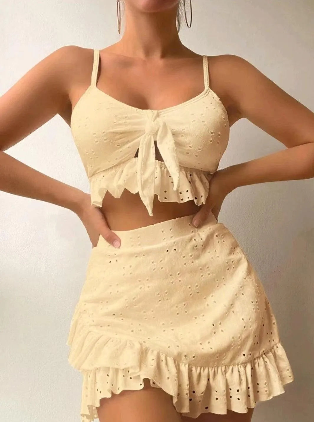 Dámské plavky - Regine Collection - volánky, polyester, pohodlné - ideální na jaro a léto