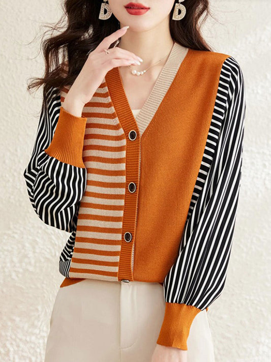 Vesta Desideria | Vesta Casual V-Hals Gestreept