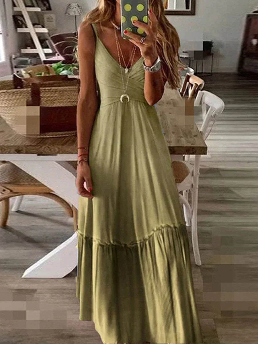 Sherie - Elegantní ležérní dlouhé letní šaty