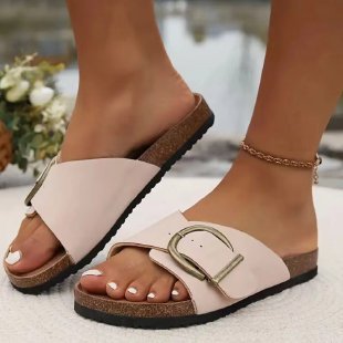 Layla® | Dámské sandály s velkou přezkou