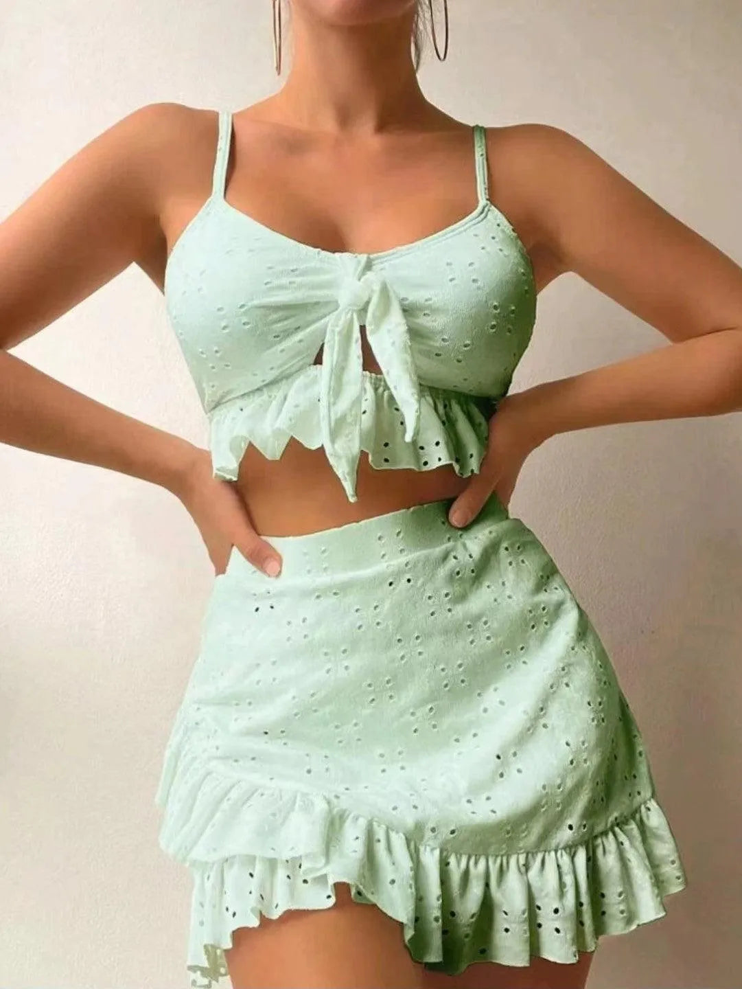 Dámské plavky - Regine Collection - volánky, polyester, pohodlné - ideální na jaro a léto