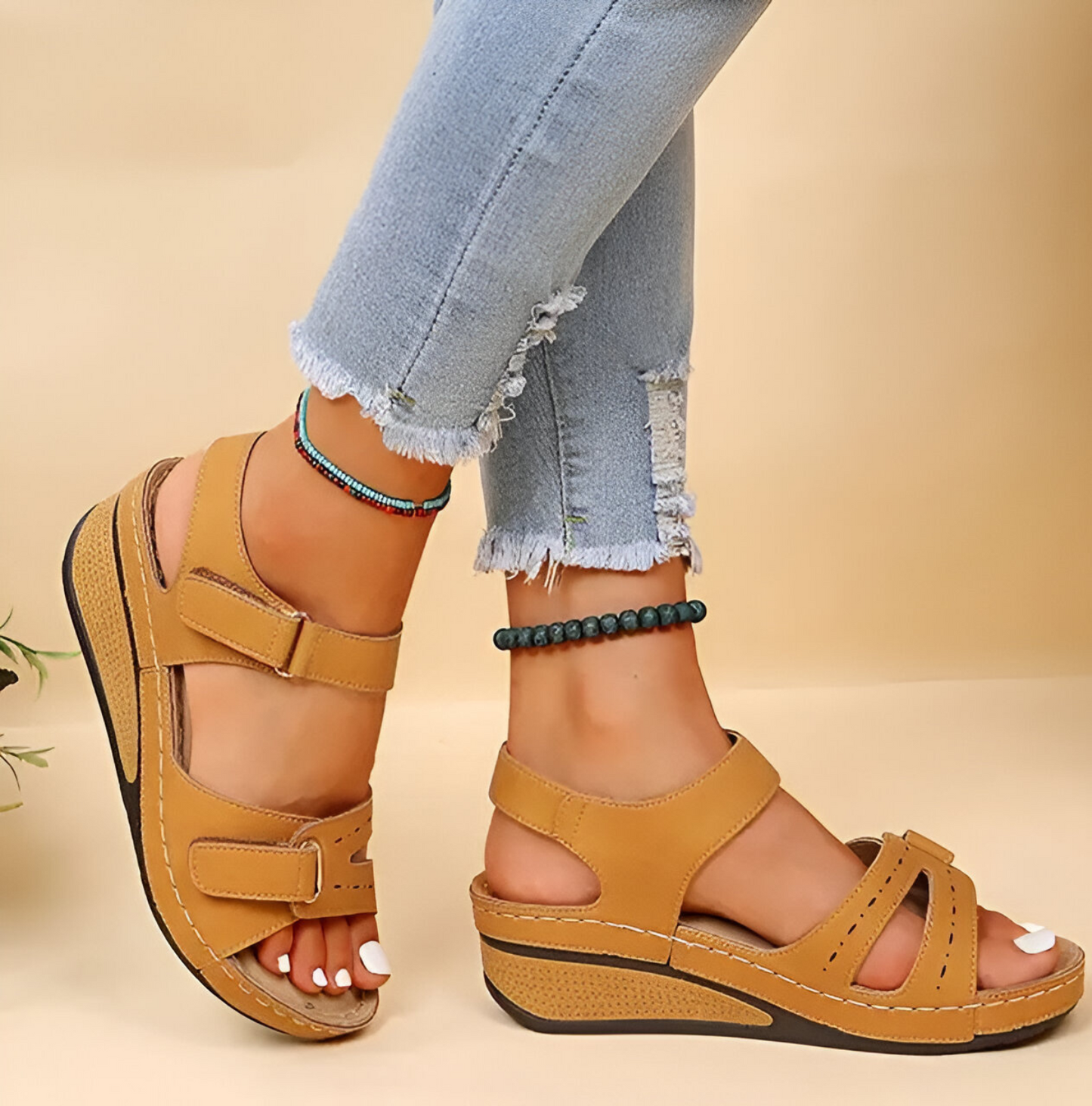 Allison® | Měkké, elegantní sandály s klínovým podpatkem