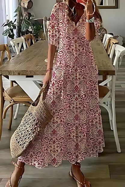 Anouk - Dlouhé elegantní květinové šaty