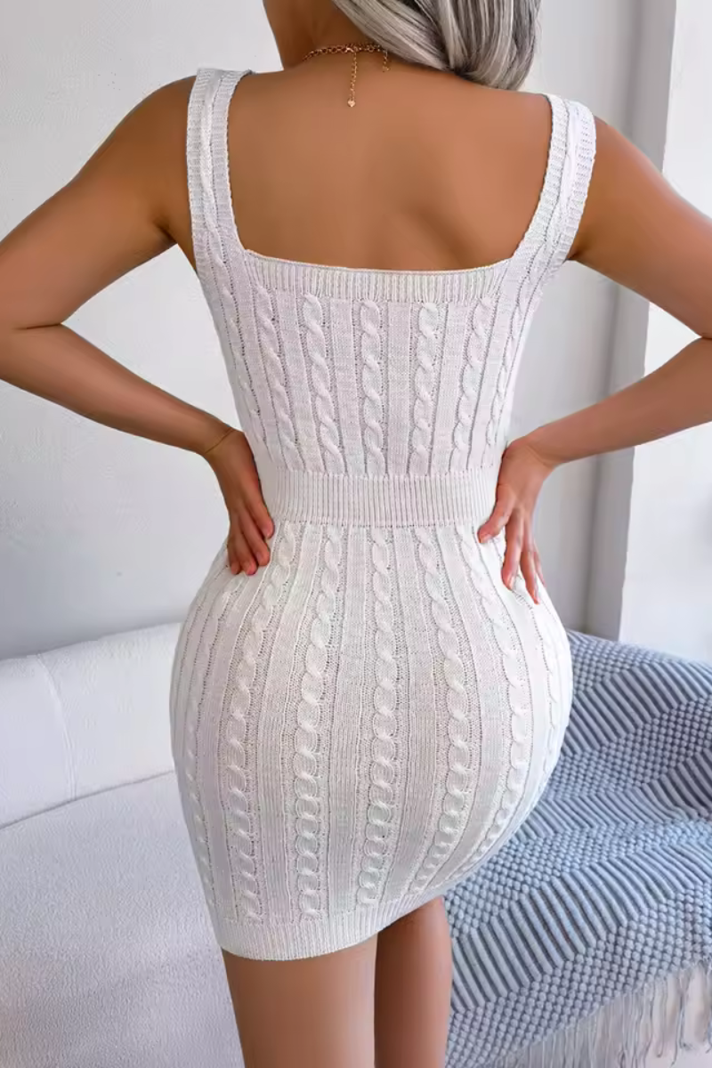 Adelise | Šaty bez rukávů Twist Waist Hip Sukně