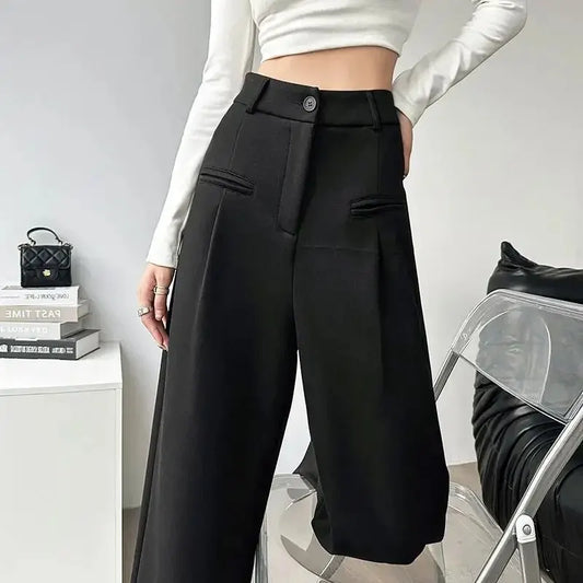 Nina - Univerzální a stylové podzimní dámské kalhoty s vysokým pasem
