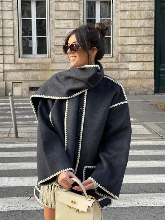 Atidu | Elegantní a pohodlná dámská slavnostní bunda se šátkem