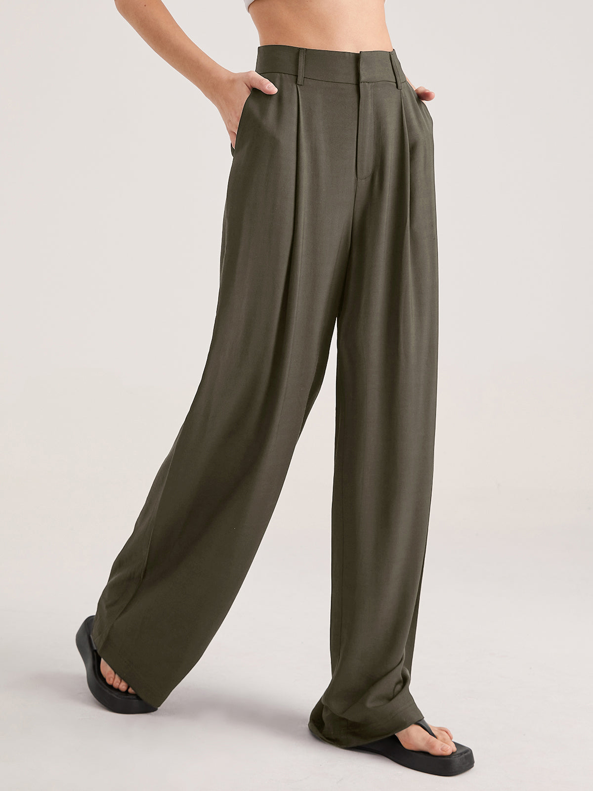 Mia - Oversized volnočasové kalhoty s vysokým pasem