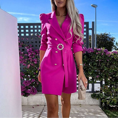 Alina | Elegantní blejzrové šaty s páskem