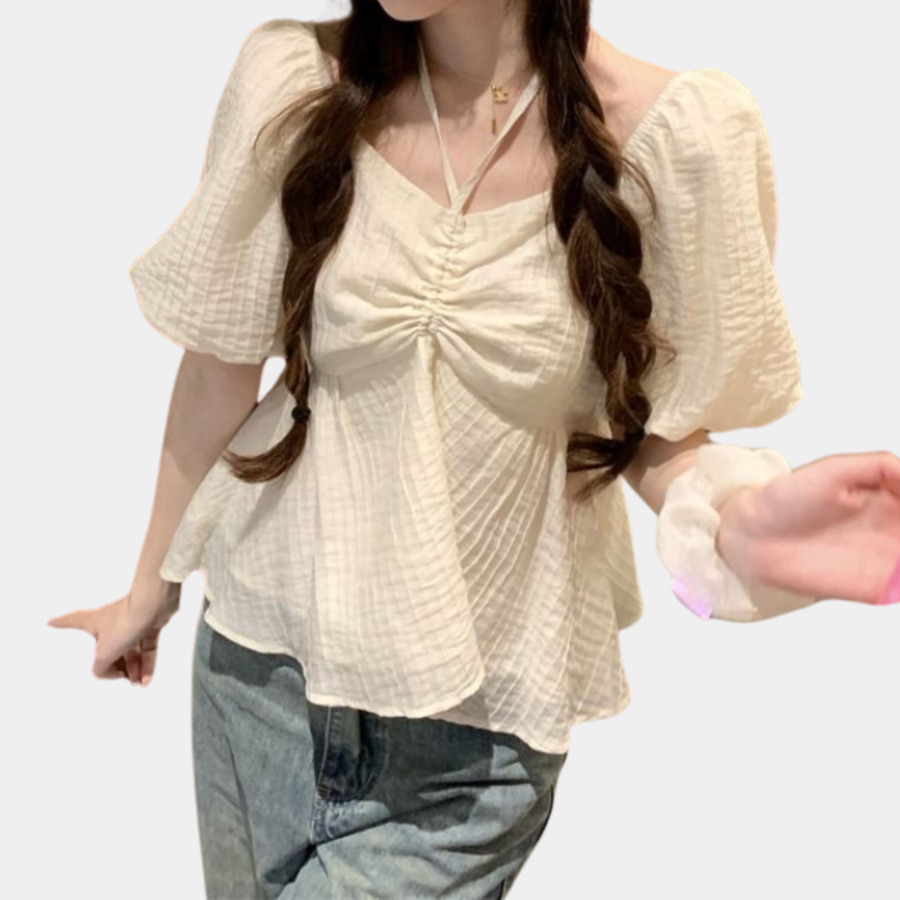 Nanna - Stylová dámská halenka s puff-sleeved halenkou
