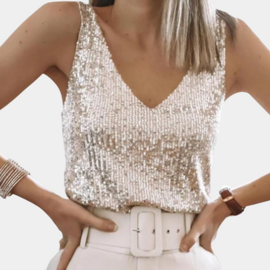 Elegantní dámský top se třpytkami