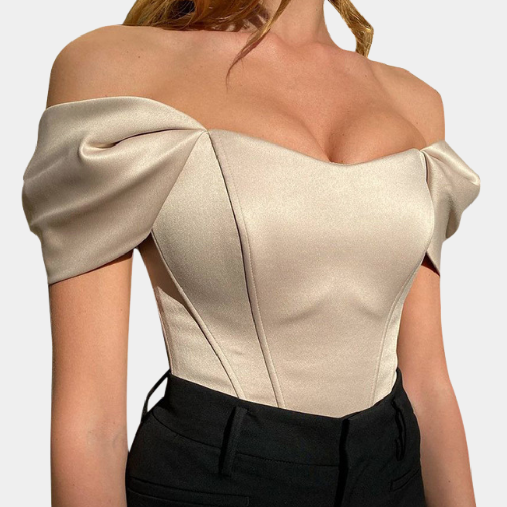 Elegantní dámský top bez ramen