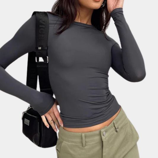 Jednoduchý a elastický dámský crop top