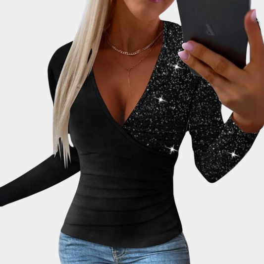 Bibiana - Elegantní dámský top s třpytivými flitry